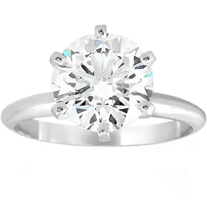 Certified 3 Ct Diamond Solitaire Platinum Engagement Ring Lab Grown