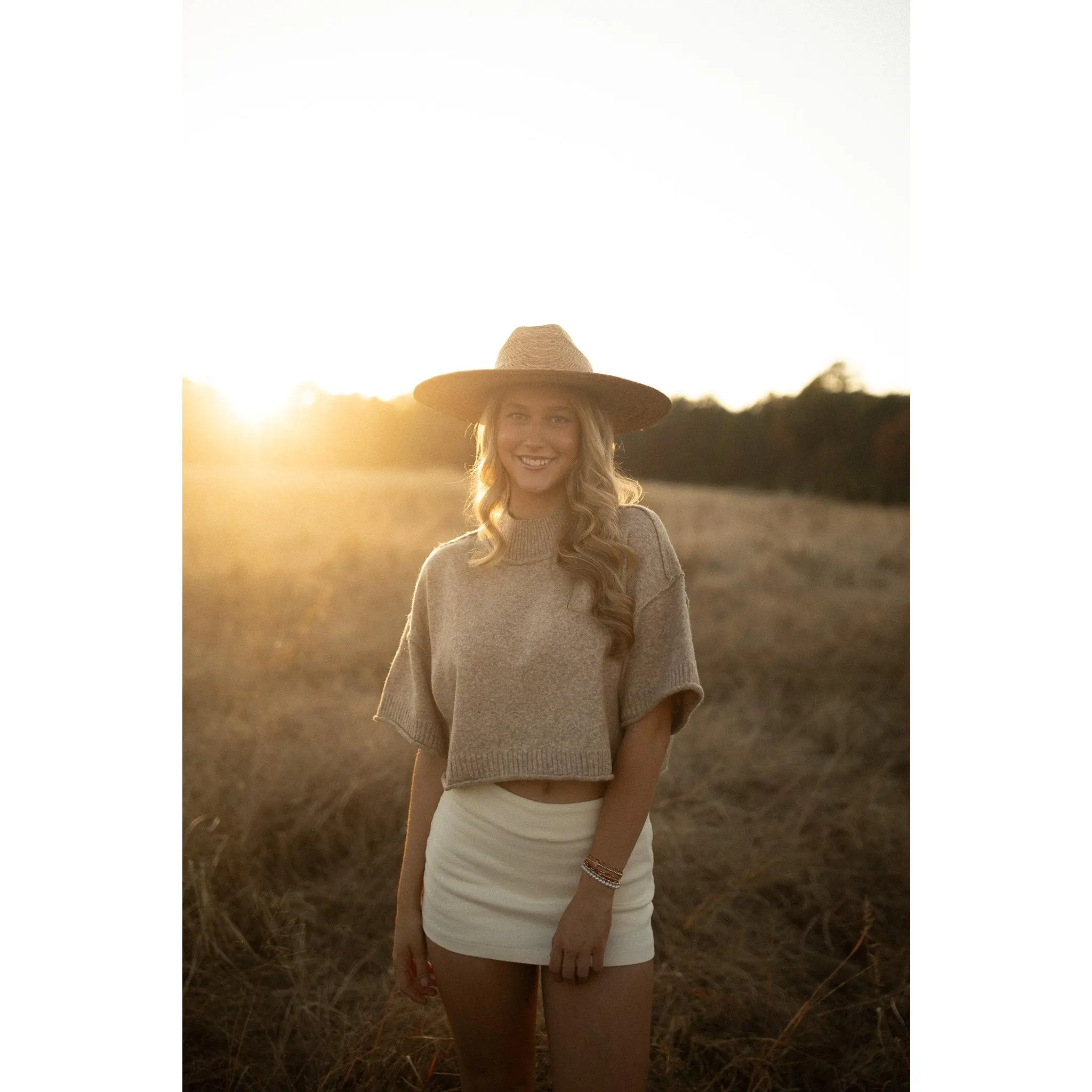 Twill Mini Skort (cream)
