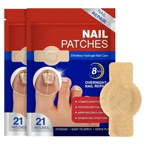 Nail Repair Patches 2 Pack, 21PCS Nail Care Kit for Weak & Cracked Nails, Nail Protector for Improving Appearance of Damaged & Discolored Nails Fungal