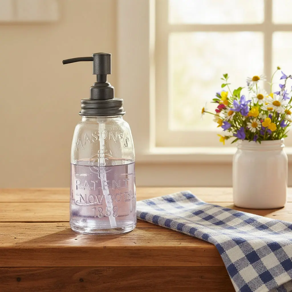Mason Jar Dispenser - Charcoal Mason Jar Dispenser - Charcoal