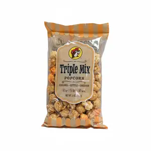 Howdy Bitez Triple Mix Popcorn - Gourmet Blend of Buttered Cheddar Cheese & Caramel Flavors for Movie Nights & Party Snacks Crunchy & Crispy