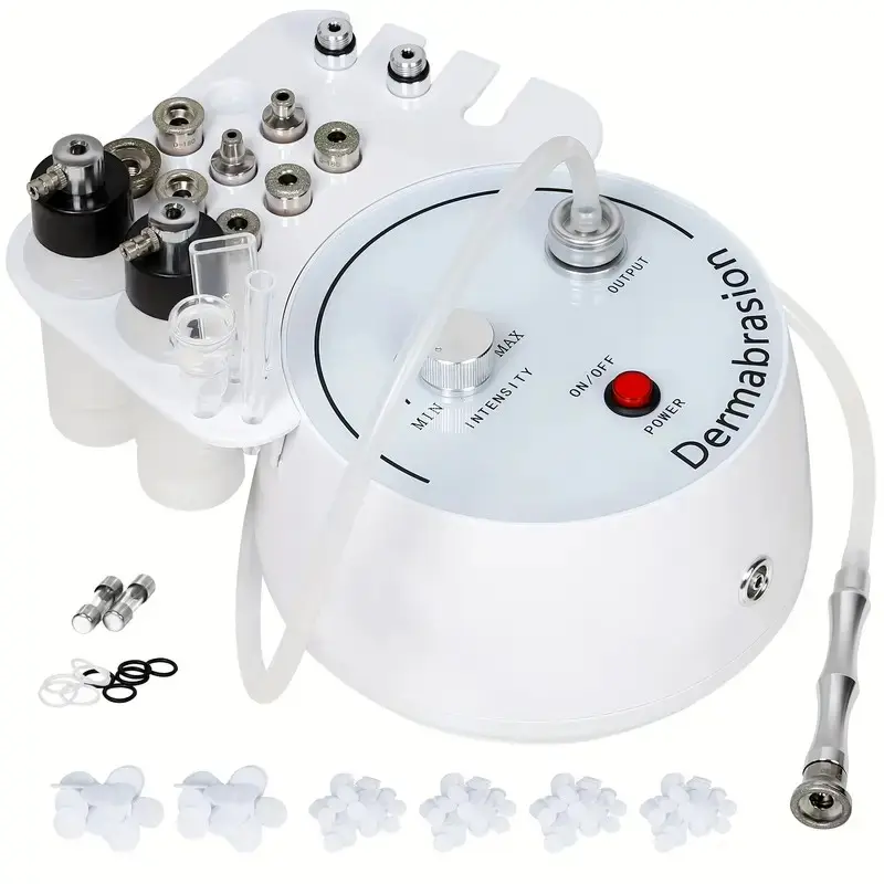 Novel Three-In-One Diamond Microdermabrasion Machine Vacuum Blackhead Beauty Device, Blackhead Remover, Facial Beauty Machine, Blackhead Removal, New Model Lb180, 100-240v Power Consumption