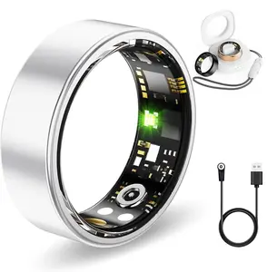 Smart Health Ring for Women Men,Sleep Monitor,Fitness Tracker Ring with Blood Oxygen,Heart Rate,Blood Pressure Tracking Wearable,Accurate Distance,Calories,Step Multifunctional Activity Modes,IP68 Waterproof,No Subscription Fee,TikTokShopBlackFriday