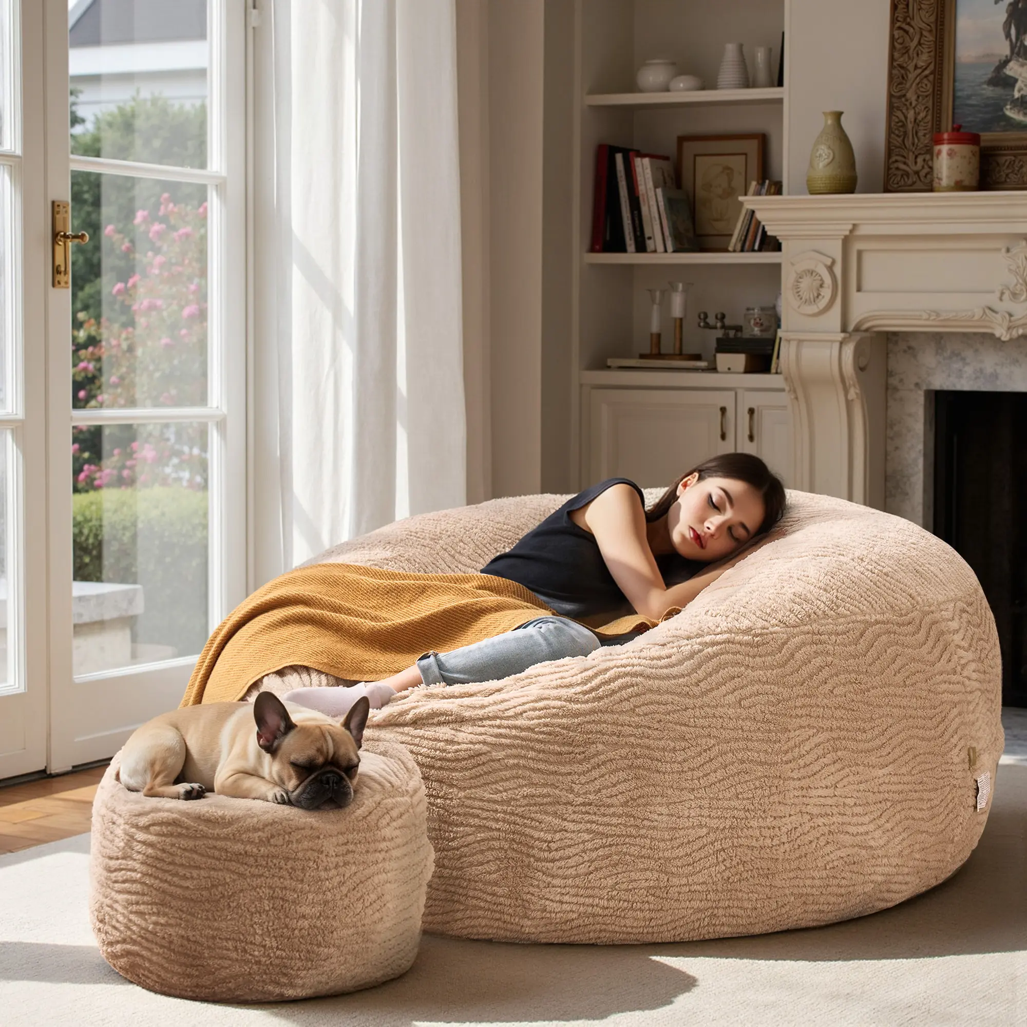 Oatmeal Striped Corduroy, Cat-Scratch Resistant