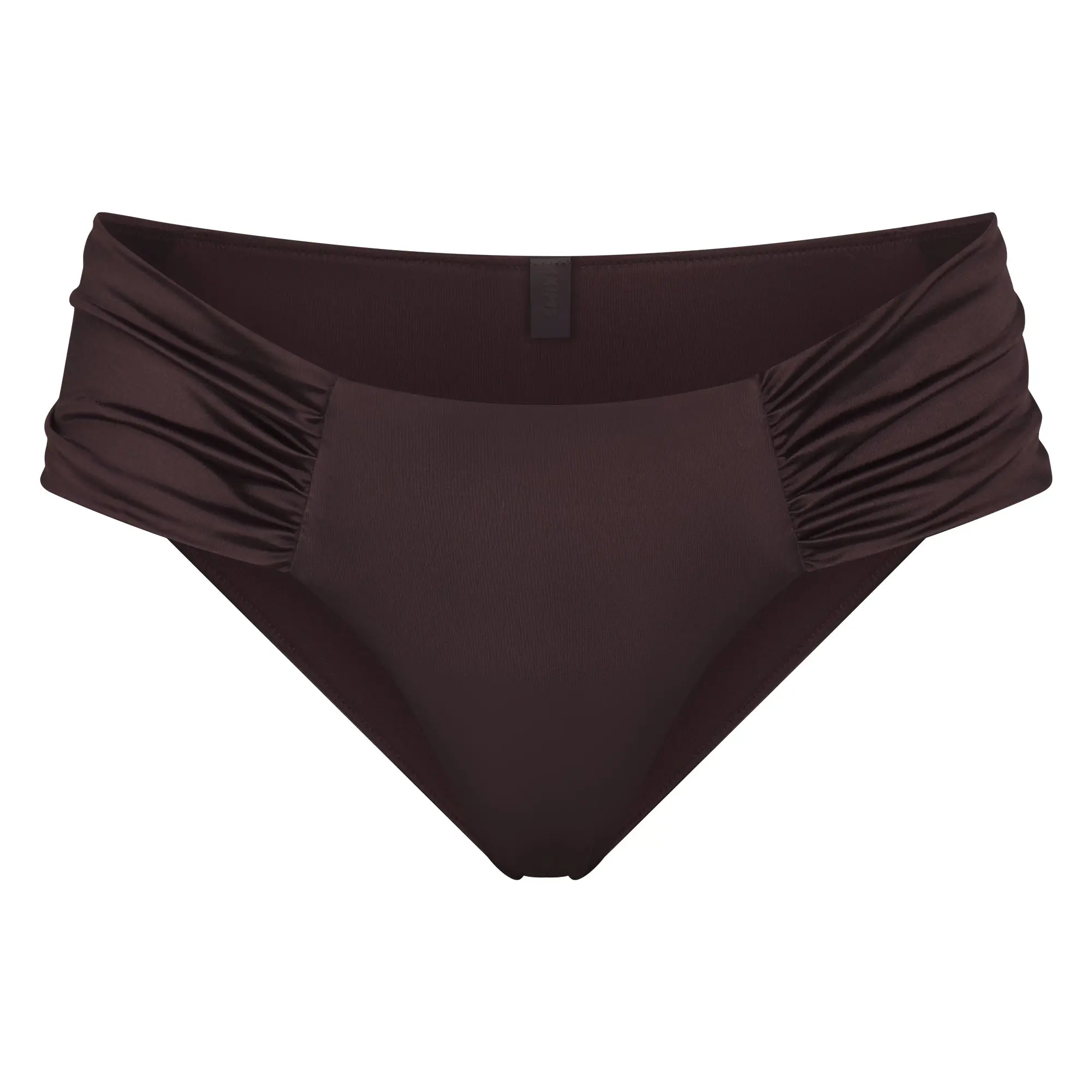 SKIMS SATIN SWIM RUCHED BIKINI BOTTOM