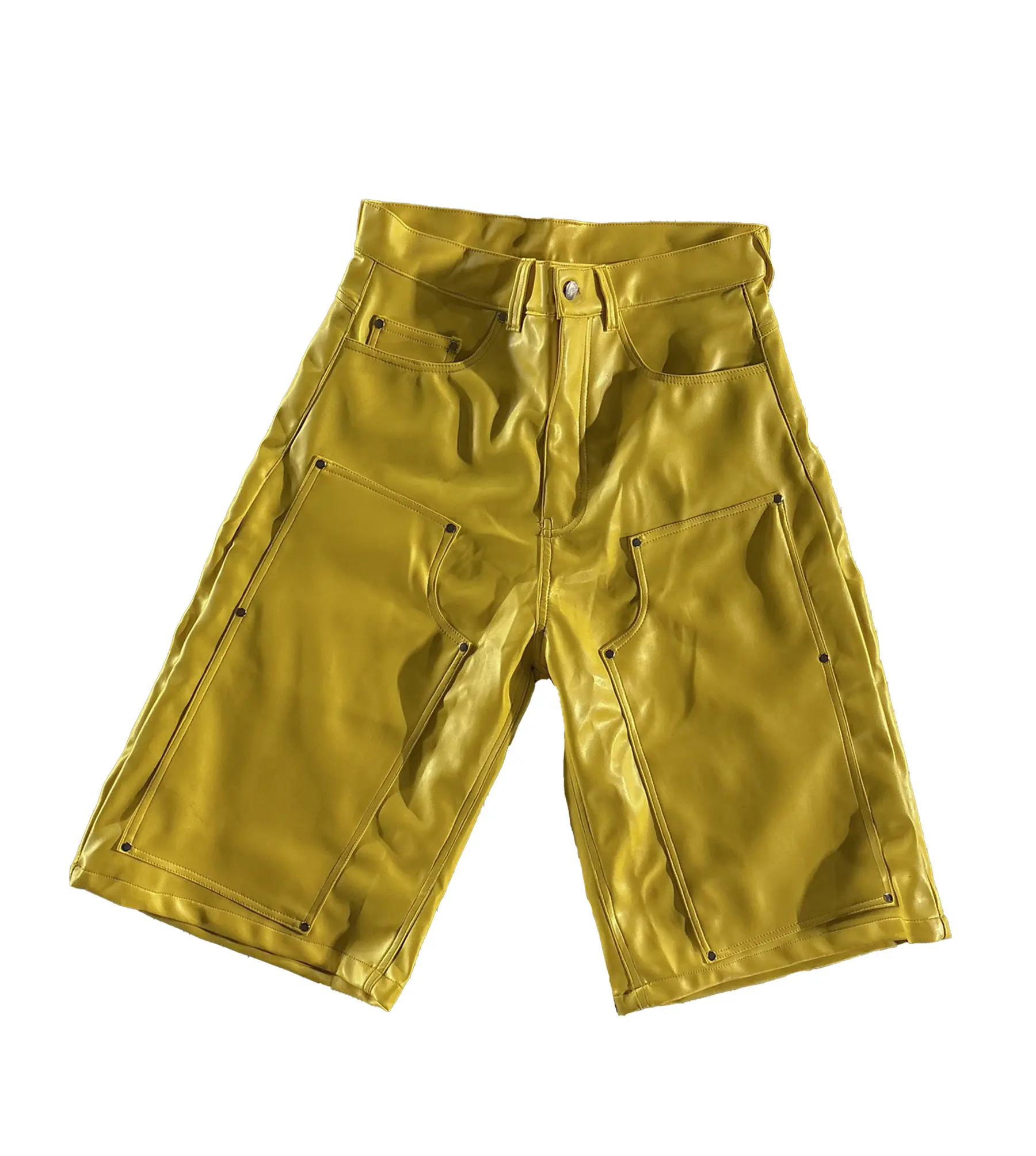 YELLOW LEATHER JORTS YELLOW LEATHER JORTS