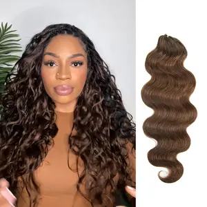 YWIGS Brown Crochet Human Hair for Miracle Knots Boho Braids #4, #30 Crochet Hair Pre-Separated Body Wave Human Crochet Hair Color 4, Color 30 #TiktokShopSpringGlowUp