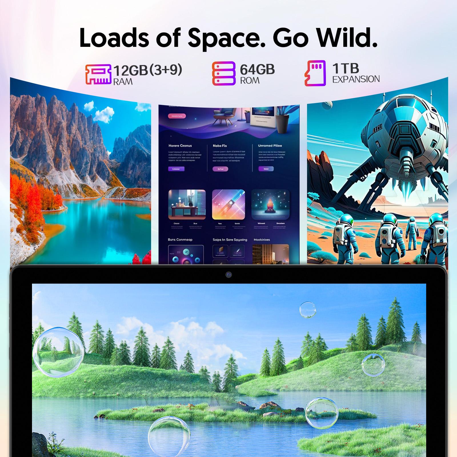 2026 10.1-inch Android 16 2-in-1 Tablet, 32GB ROM + Expandable Storage, 5G WiFi, Portable Device, Dual Camera, Ideal for School, Work, and as a Valentine’s Day Gift