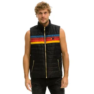 MEN'S 4 STRIPE VEST - BLACK