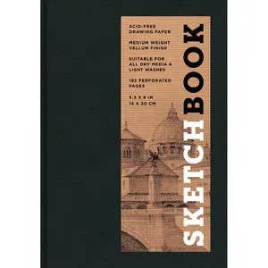Sketchbook 5.5 x 8" Black Hardcover Mixed Media Sketchbook for Drawing by Union Square & Co. [Hardcover Book]