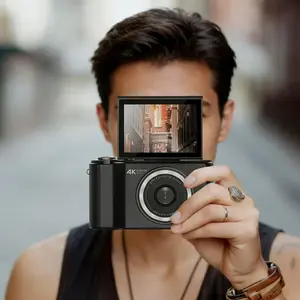 Upgrade 2.04k Digital Camera, Y2K Foldable Screen, 32GB SD Card, Selfie Timer, Anti-Shake, 16x Zoom, Ideal Gift for Kids & Beginners