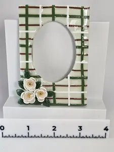Green Plaid Polaroid Magnet - Cute Fridge Decor & Gift for Picture Lovers!