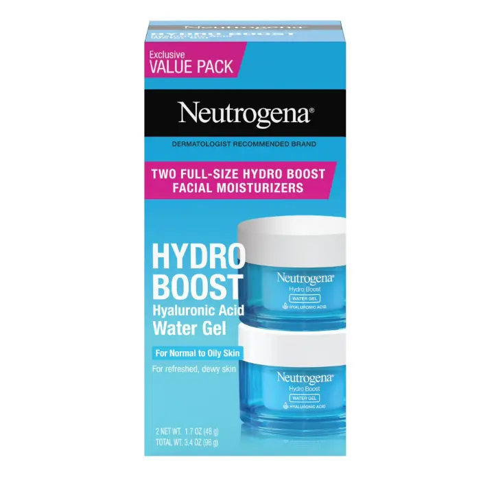 Neutrogena Hydro Boost Hyaluronic Acid Water Gel Moisturizer, 2 x 1.7 oz