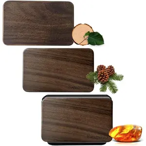 Car Air Freshener - Natural Wood Air Freshener - Plant Essential Oils Car Odor Eliminator Long Lasting Scent with Visor Clip for Vehicle Cabin Truck SUV - Pack of 3 (Teak-Pine-Amber)