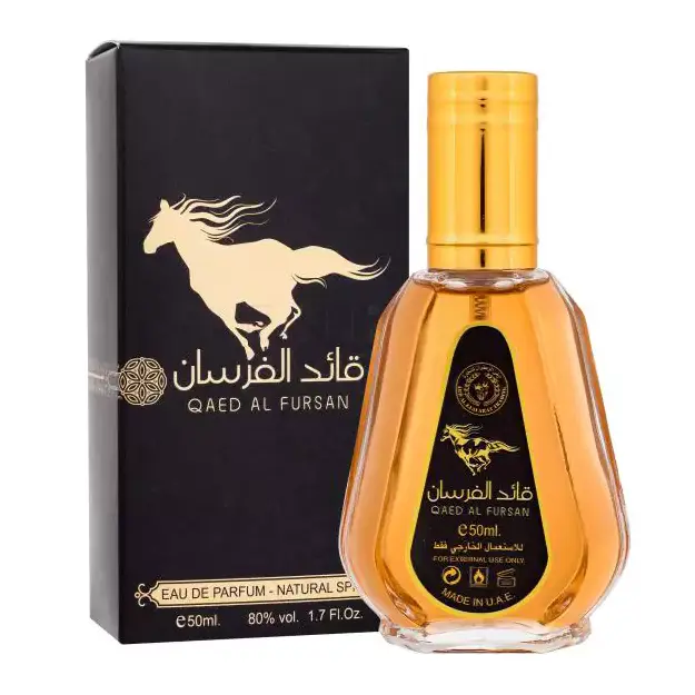 Ard Al Zaafaran Lattafa Qaed Al Fursan Arabian Fragrance Eau de Parfum - 50ml Refined Unisex Fragrance for Daily Wear, Single Item