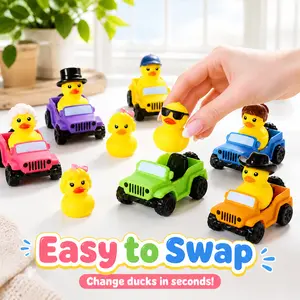 20-Pack Rubber Ducks & Cars for Jeep Ducking – 10 Assorted Ducks + 10  Mini Cars | Duck Duck Jeep Starter Kit, Party Favors & Bath Toys (2.8")