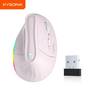 KYSONA Wireless Ergonomic Mouse, Vertical Mouse, Bluetooth Ergo Mouse, Quiet Click, 5 Level Adjustable DPI(800/1200/2400/2400/4000), Rechargeable 2.4G Mice Computer, PC, Mac, Laptop