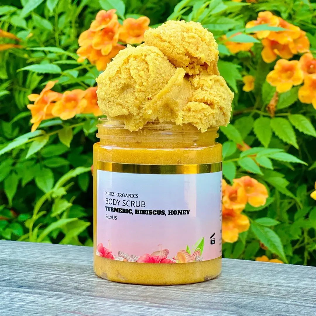 Turmeric, hibiscus, honey scrub Turmeric, hibiscus, honey scrub