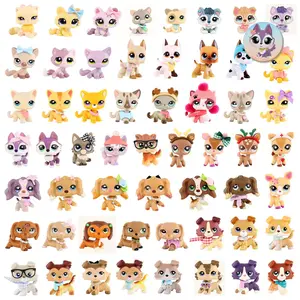 9 PC Miniature Cat Pack Dog Collie Great Dane Dachshund Cocker Spaniel Mini Pet Toys Sets Animal Figures Collection Toyset