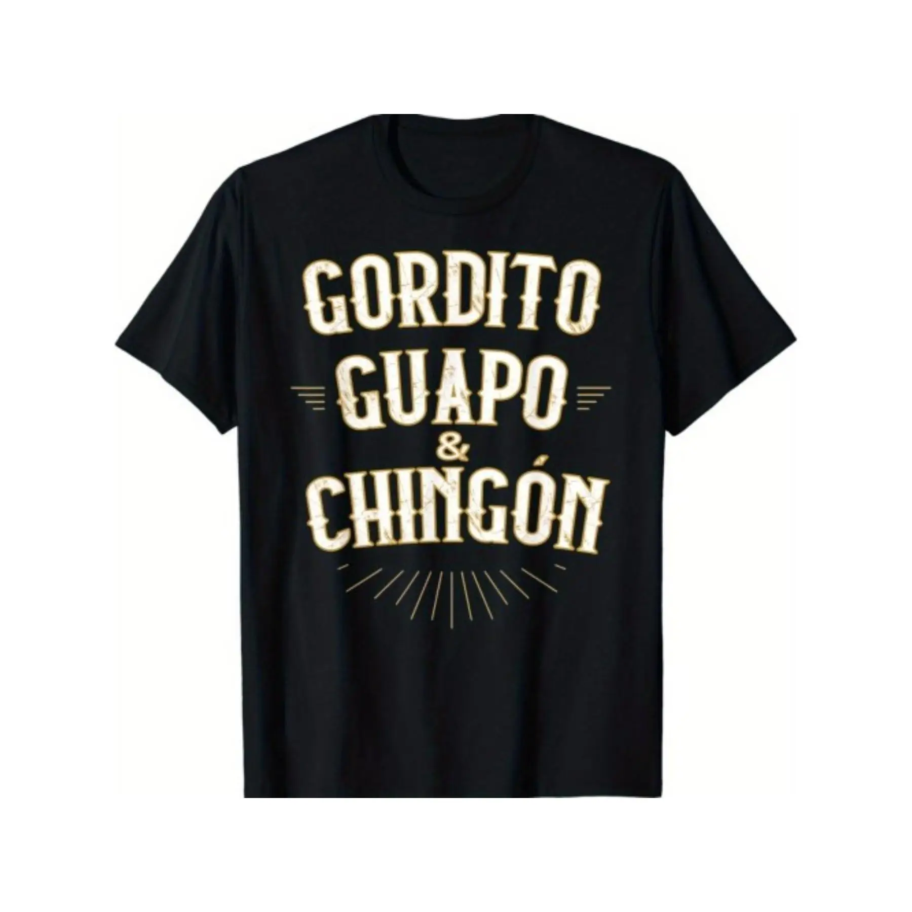 Cotton Short Sleeve T-Shirt Chubby, Handsome and Awesome - Funny Mexican T-Shirt Hoodie Sweatshirt