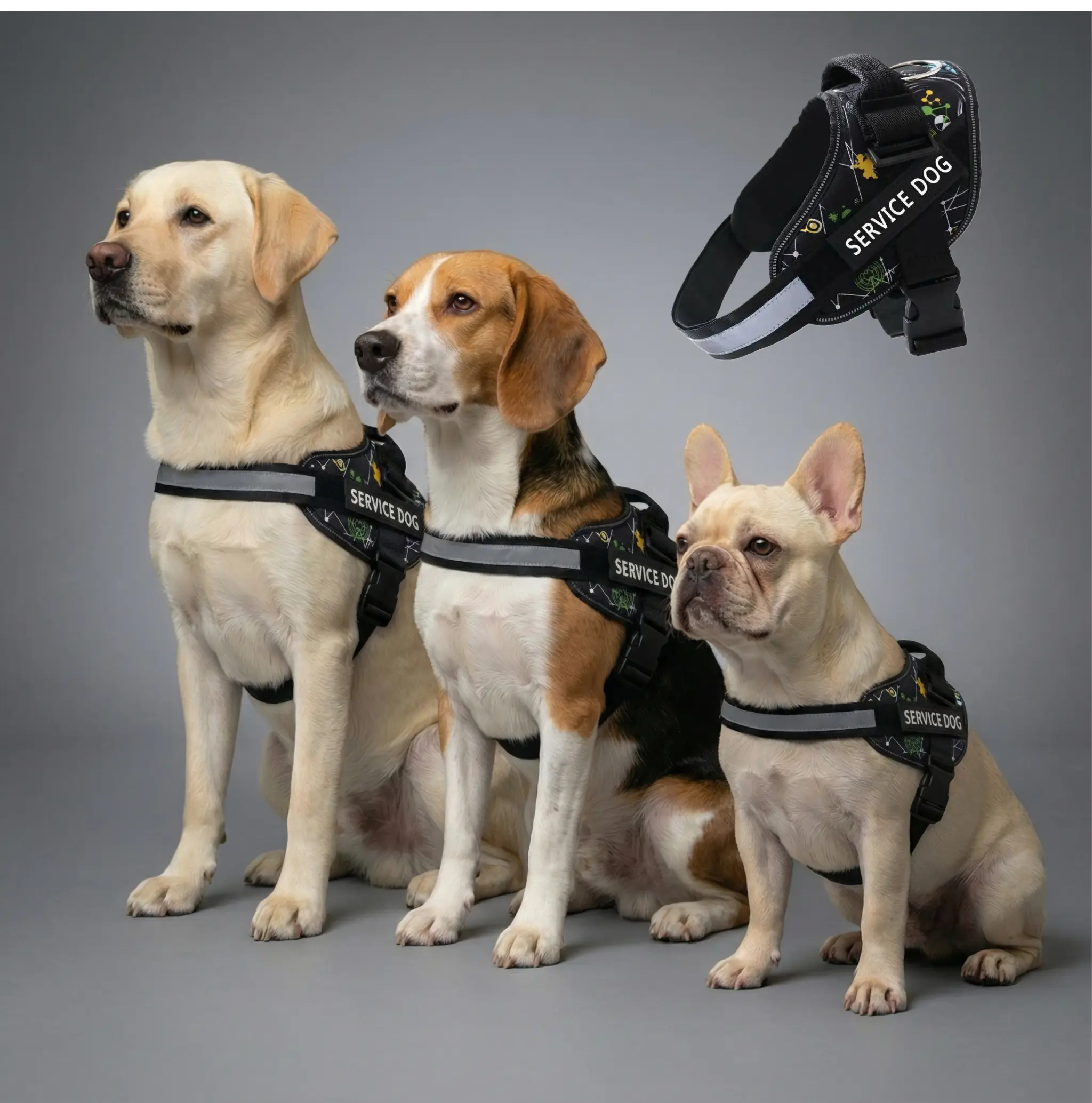 ABOSY Harness - Easy to Fit No-Pull Design - Safe Secure and Comfortable - Ideal for All Dogs - Chafe-Resistant Lightweight Straps - Adjustable Straps for Perfect Fit