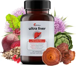 UpWellness Ultra Liver Supplement for Liver & Gallbladder Support - Liver Cleanse Detox & Repair with TMG NAC Milk Thistle 60 Capsules