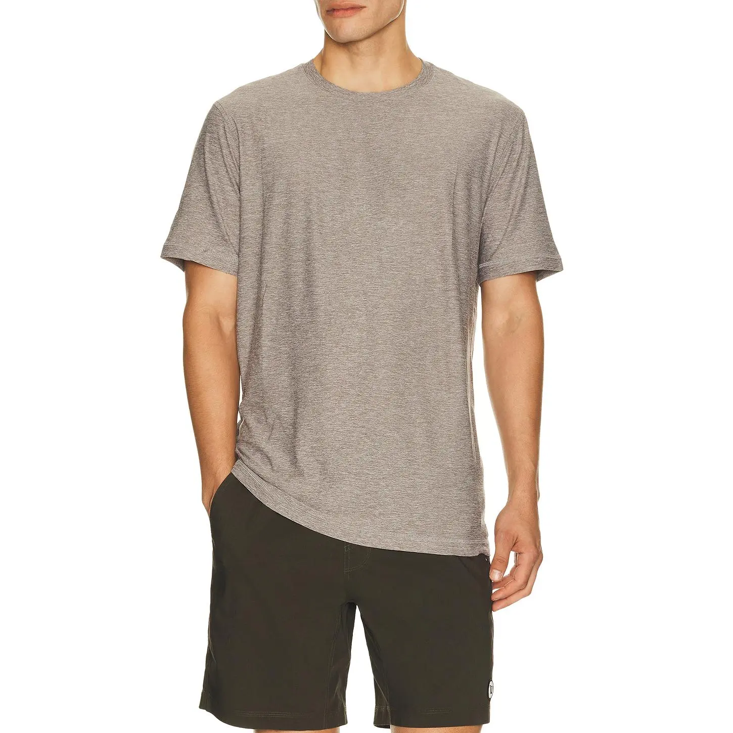 Vuori Strato Tech Tee in Heather Grey