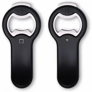 2 in 1   Bottle Opener for Fridge and RV with Cap Catcher - Pop Can Soda Can Opener, Stick to Refrigerator for Easy Storage with ,  for Men Husband Father- 2 Pack