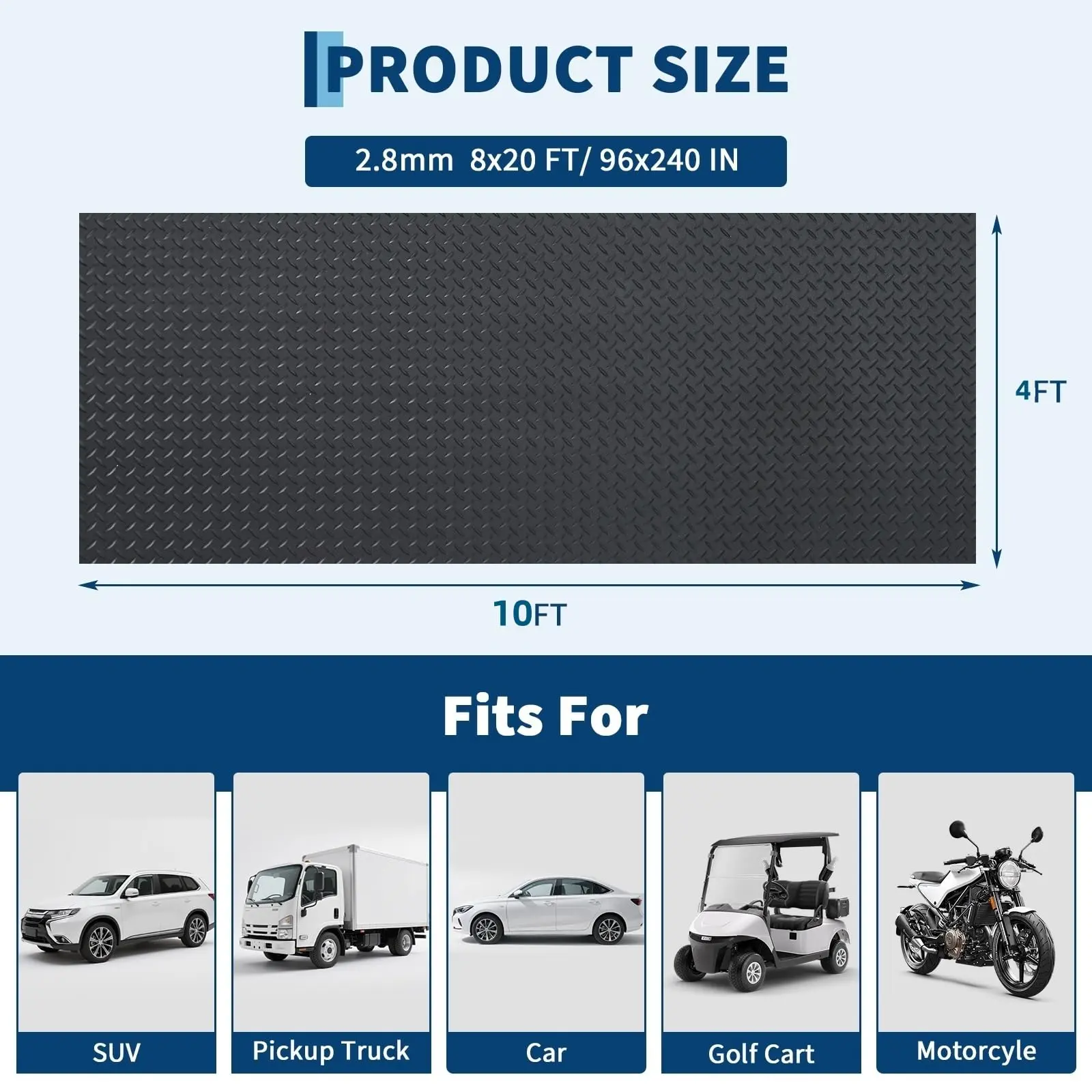 black 4*10 2.8mm Thick