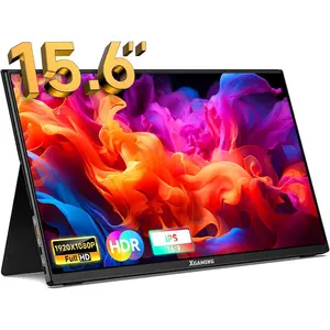Portable Monitor 15.6 inch, FHD 1080p Computer Monitor, Ultra-Slim External Monitor for Laptop,Tablet, Mac, Phone, Xbox Switch, USB HDMI Display, 16:9 IPS, Low Blue Light Eye Care PC Built-in Speakers monitors for gaming