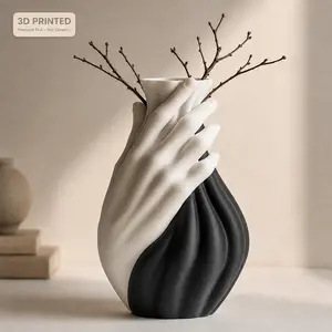 Hand-Hugged Vase – Customizable Modern Sculpture, Home Decor