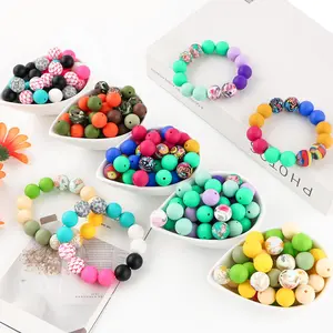 15mm Beads Making Kit, Colorful Beads & Letter Print Beads, Bead Assortment, DIY Jewelry Making Supplies for Bracelet & Necklace & Keychain