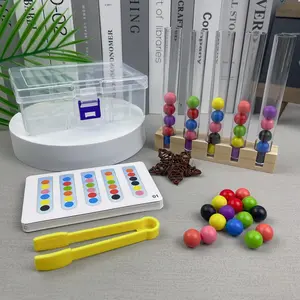 Wooden Colorful Test Tube Clip Beads Matching Educational Toys, Color Recognition Sorting Matching Toy, Early Education Toy, Parent-child Interactive Toy