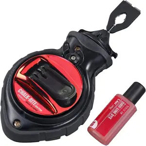 Chalk Line - Chalk-Rite Jam Free Special Edition Chalk Line with Extra Bold 1mm Snap Line & Five Gear Quick Retrieval - CR301JF-CP