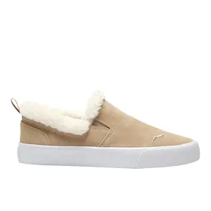 PUMA Womens Bari Comfort Shearling Slip On Sneakers Shoes Casual - Beige