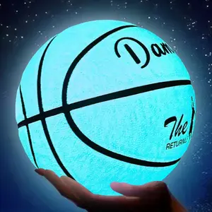 Glow-in-the-Dark Basketball - Non-Slip Grip, Wear-Resistant PU Soft Synthetic Ball with Glow Effect for Night Games, Training, Parties - Ideal Birthday or Holiday Gift for Basketball Players - Indoor/Outdoor Use, Party Entertainment, Glow In Dark, Durable