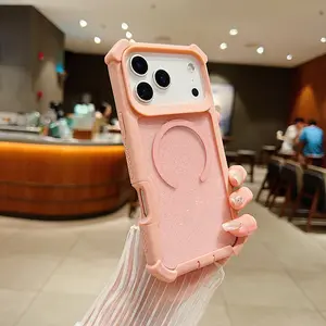 Creative 2-In-1 Transparent Magsafe Magnetic Shockproof Protective Phone Case, Compatible with iPhone 17 Pro Max 16 Pro Max 15 Pro Max 14 13 12 11