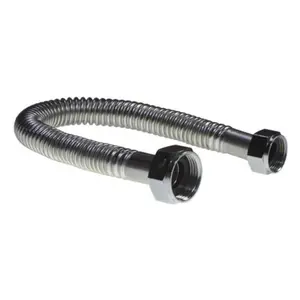 Falcon 1" x 3/4" x 3/4" ID Stainless Steel Water Flex Connectors