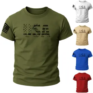 New Men's Distressed American Flag T-Shirt USA Patriotic Graphic Comfortable Fit Casual Wear for Events Celebrating American Values unisex shirt