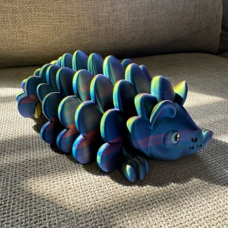 3D Printed Articulated Multicolor Hedgehog Fidget Toy, Desktop Accessory, Home Decor, Gift