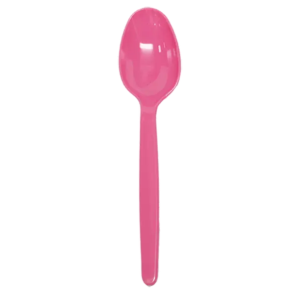 [1,000 ct] PS Plastic Heavy Weight Tea Spoons, Pink