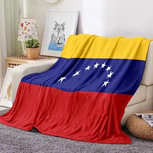Venezuela Flag Pattern Soft Warm Throw Blanket, Modern Style Casual Soft Blanket, Air-conditioned Room Blanket, Warm Nap Blanket for Home & Office, Blankets for Sofa