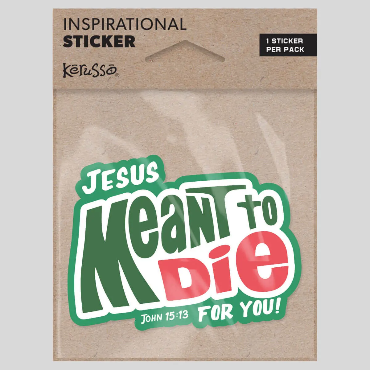 Kerusso Decorative Sticker - 1 Piece (3.5" x 2.5") Sentimental Message Slogan Design for DIY Scrapbooking & Stamping, "Meant To Die" Theme, Decorative Stickers