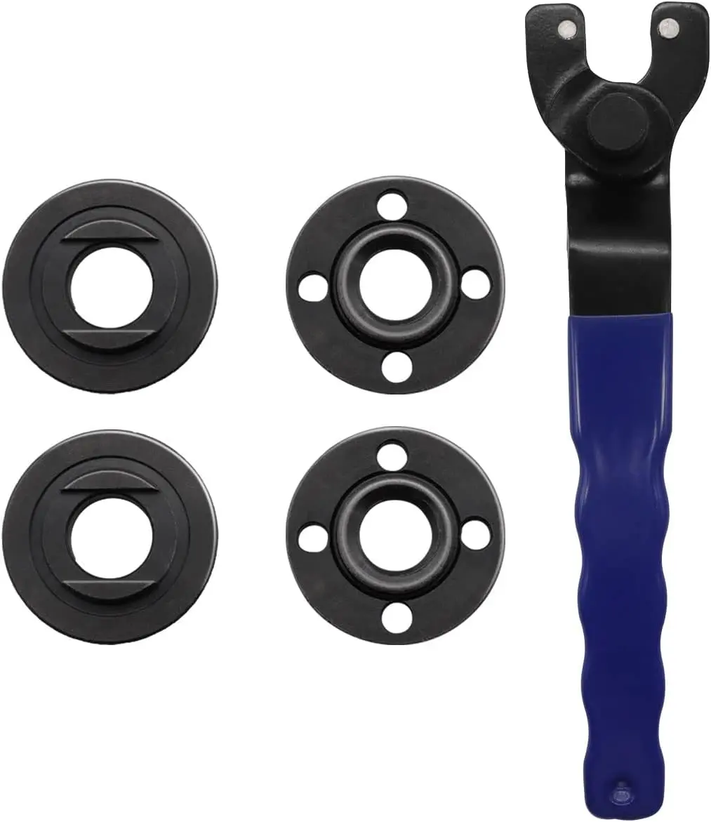 Universal  Spanner Wrench with 4 count 5/8-11 Shaft Nut, Fit 4.5"-7" Grinders - O-K-023-LM