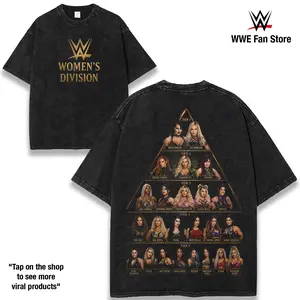 WWE Women's Division Pyramid Graphic Tee Rhea Ripley Liv Morgan Becky Lynch Charlotte Iyo Sky Tiffany Stratton Sol Ruca Shirt Wash 230gsm Premium Cotton Men Top Wrestling Fan Gift Vintage Tee