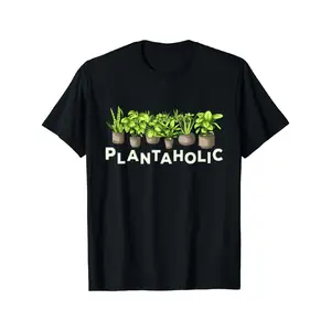 100% Cotton T shirt Plantaholic - Funny Plants Lover / Gardening Gardener Joke T-Shirt