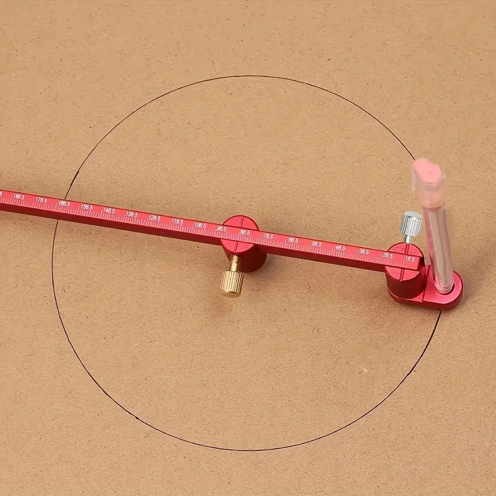 Woodworking Measuring Ruler, 1 Count Aluminum Alloy Measuring Ruler, Scribing Circle Ruler, Professional Hand Measuring Tools for Woodworking, Bowls and Lathe Work, Measuring Instrument