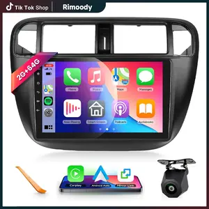 Rimoody 9-Inch HD Touch Screen Android 13 Car Radio Stereo for Honda Civic 1996-2001, 2G+64G Head Unit with Wireless CarPlay/Android Auto, GPS, WiFi, Bluetooth Car Stereos, FM/RDS, EQ, HD Backup Camera, Father's Day Gift