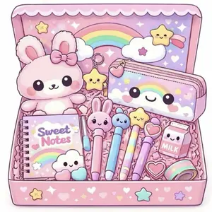 Scoop Diy Box Bracelet with Wallet, Hairband Clip, Hair Clip, Necklace, Earrings, Pressing Nail, Hairdryer Cap, Bracelet, and Notebook