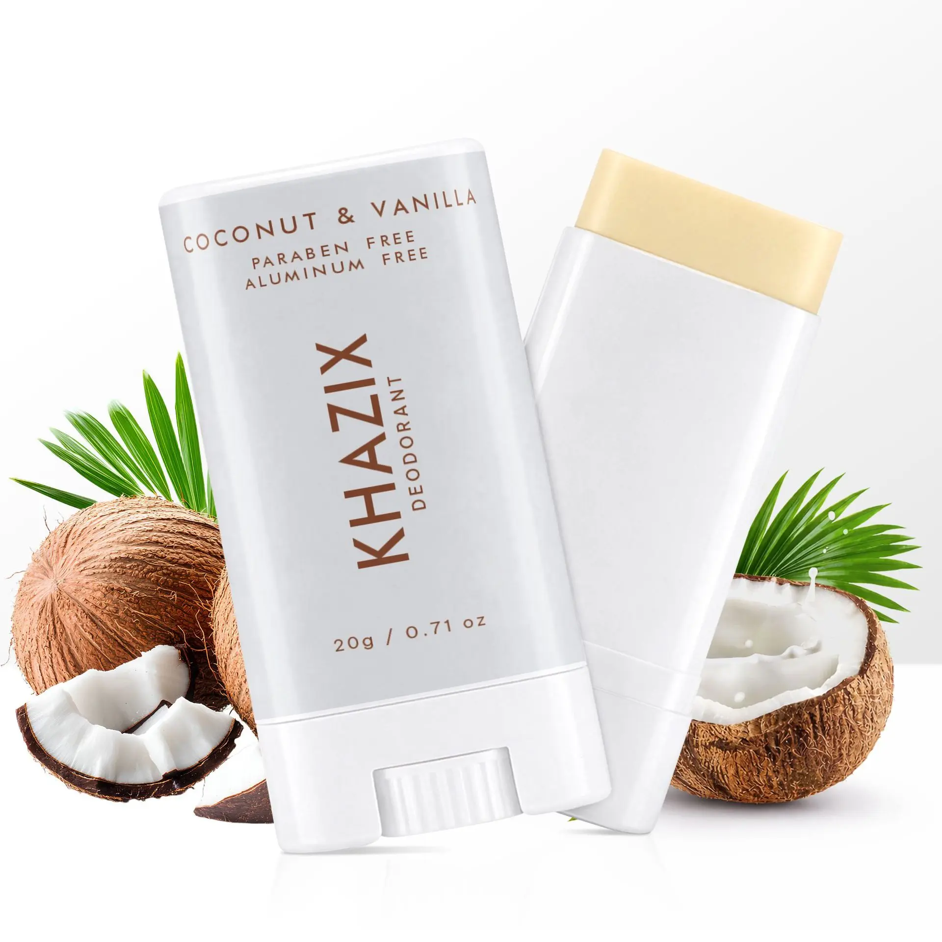 Coconut & Vanilla Deodorant Stick, Aluminum-Free, 24-Hour Odor & Sweat Protection, Long Lasting Freshness, Antiperspirant  for Women & Men, 0.71 oz/60g